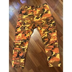 Rothco Ultra Force BDU Pants Mens XL Regular Orange Camo Hunting Cargo Pockets